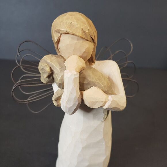 Elegant Willow Tree Hand Painted Angel of Friendship Figurine 5" Pet Lover Gift - Picture 2 of 6